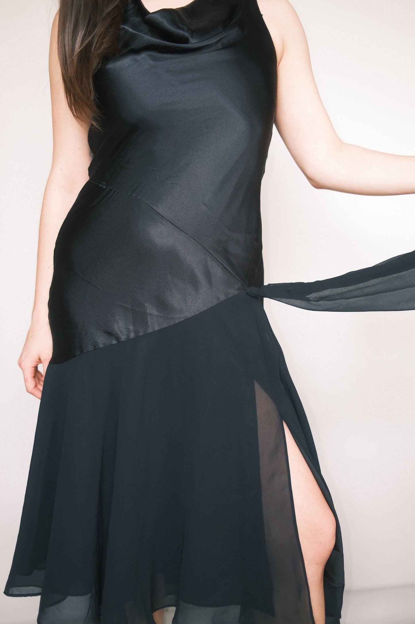 Black midi dress