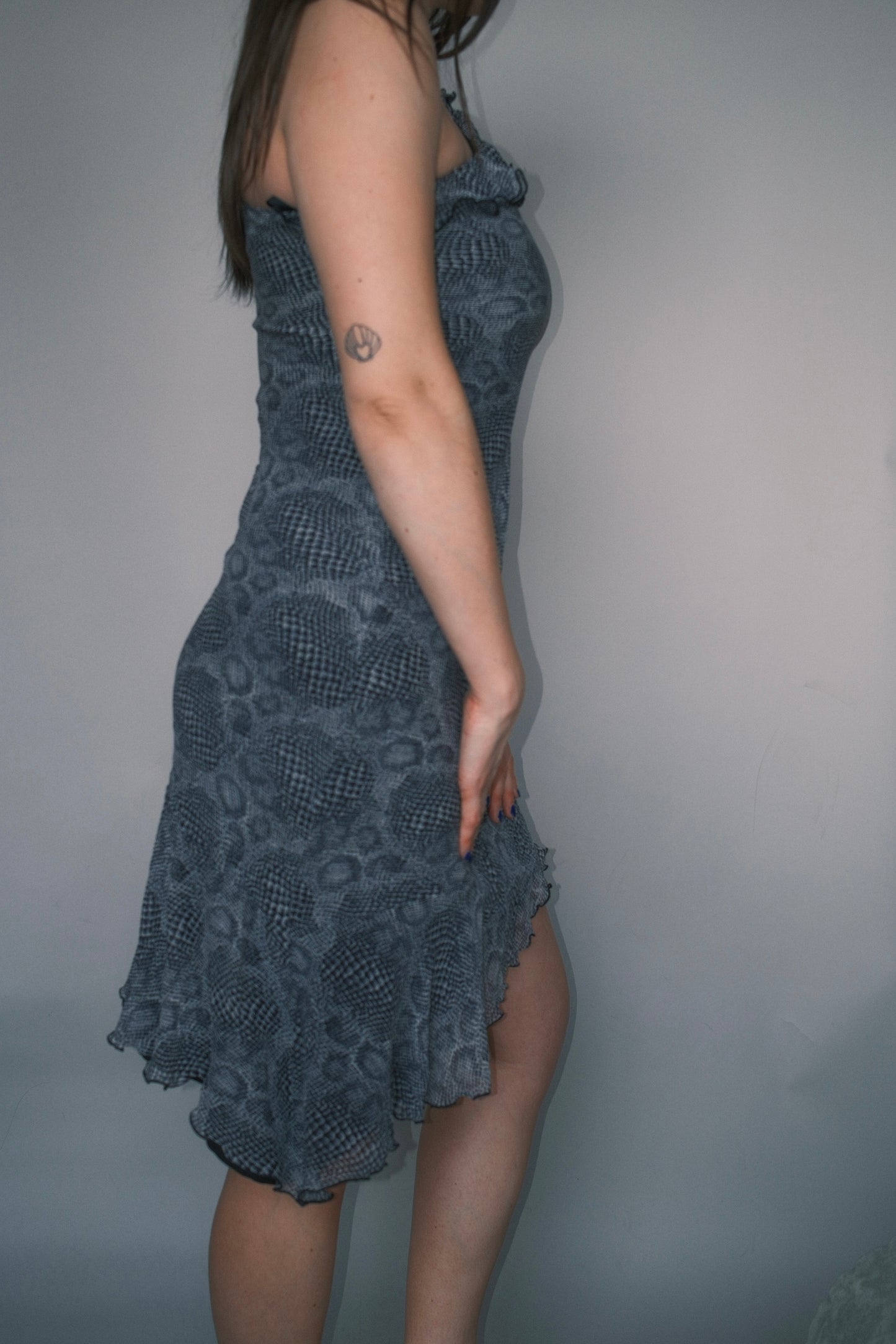 Snake skin midi dress