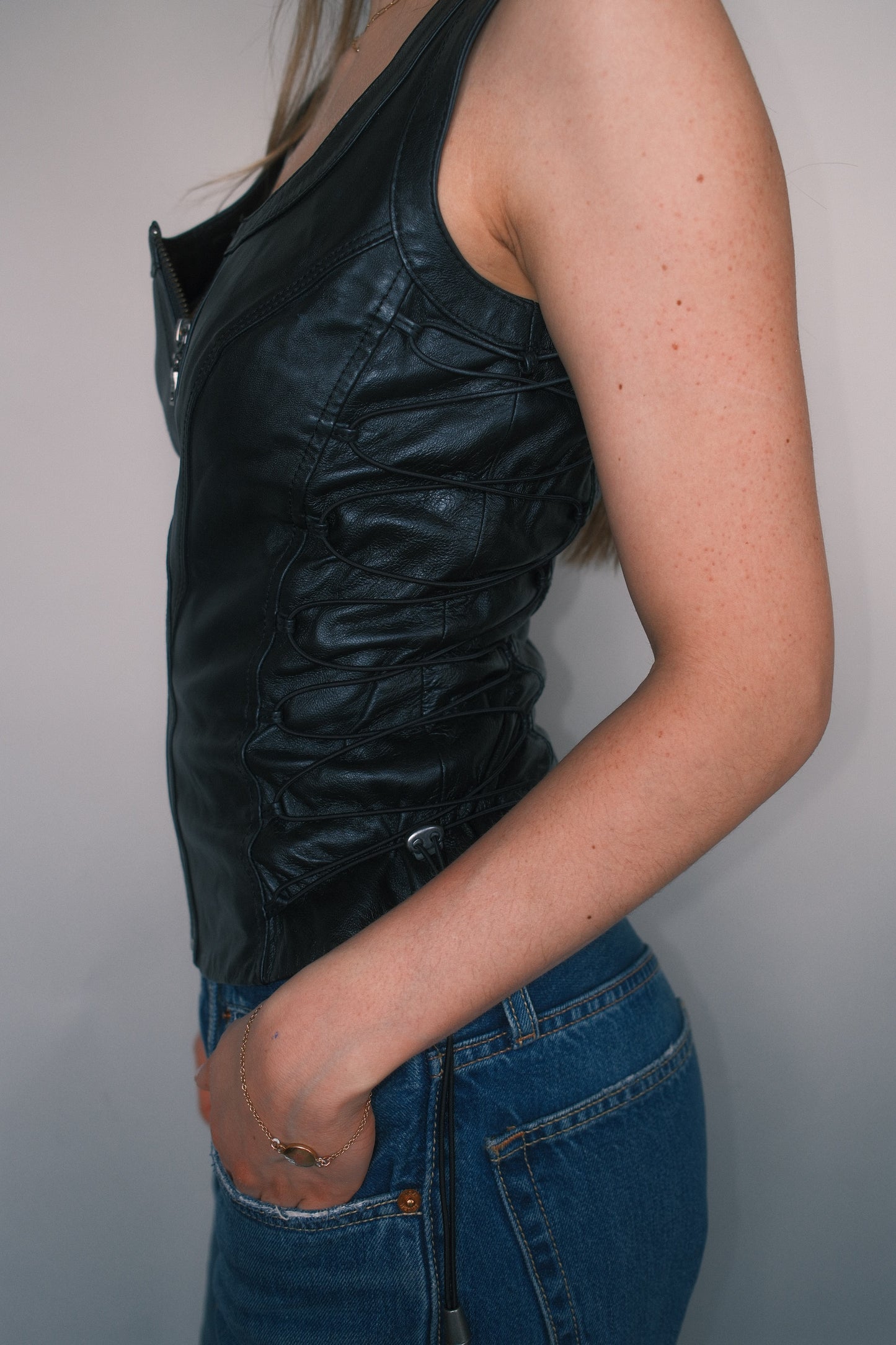 Leather top