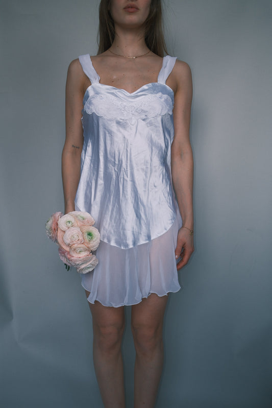 White short Slip dress