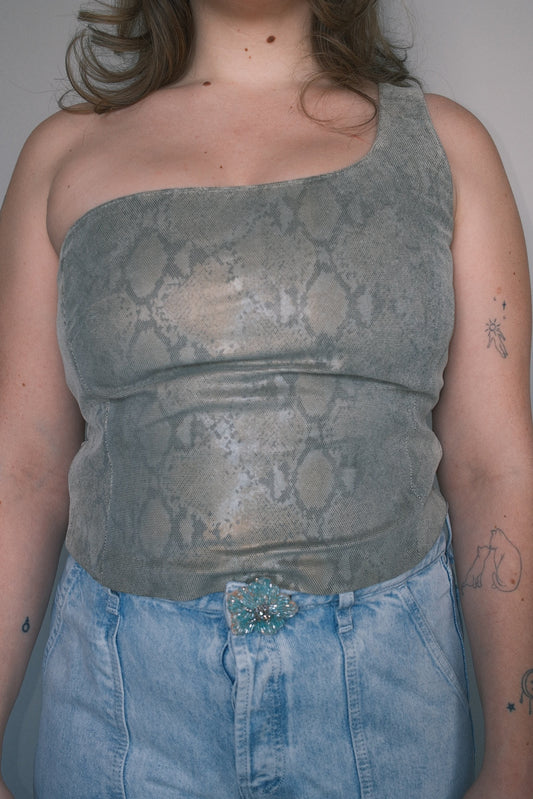 Snake skin top